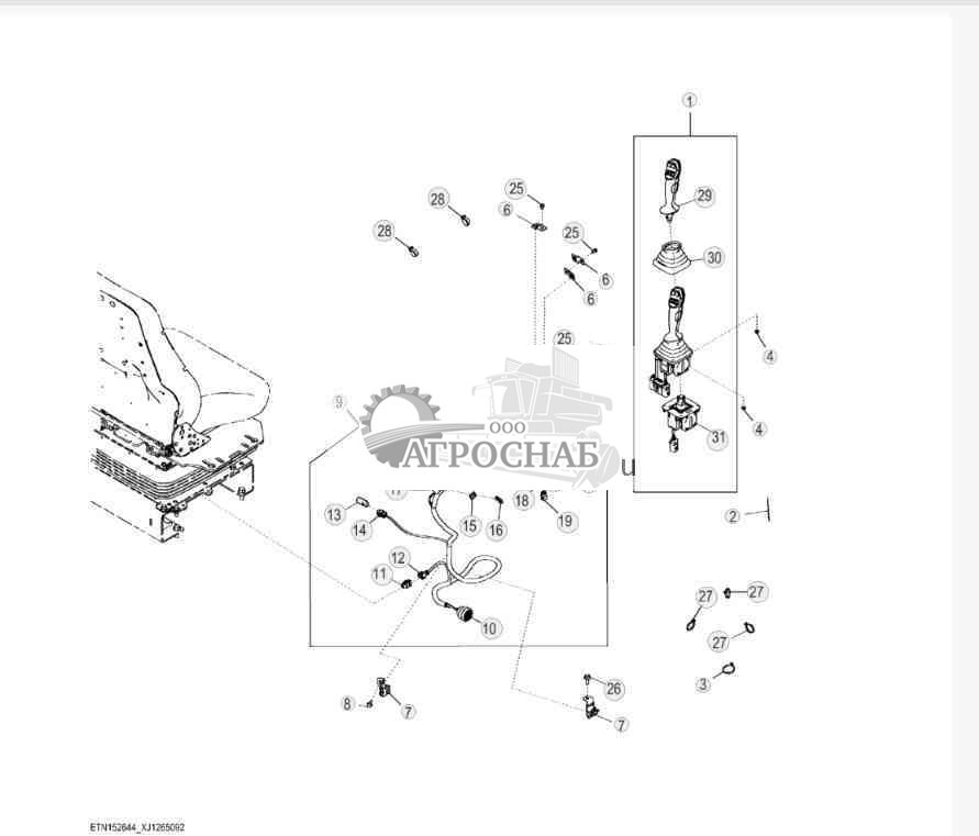 Four Function Joystick Controller With FNR Switch 